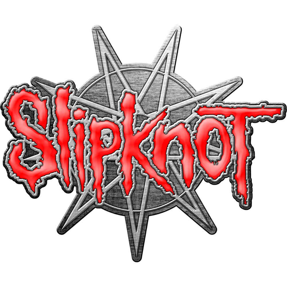 Slipknot - 9 Pointed Star Pin - Rood/Zilverkleurig